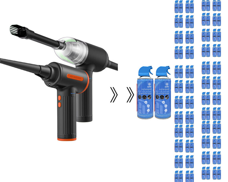 Cordless air duster is an alternative to compressed air can Electric