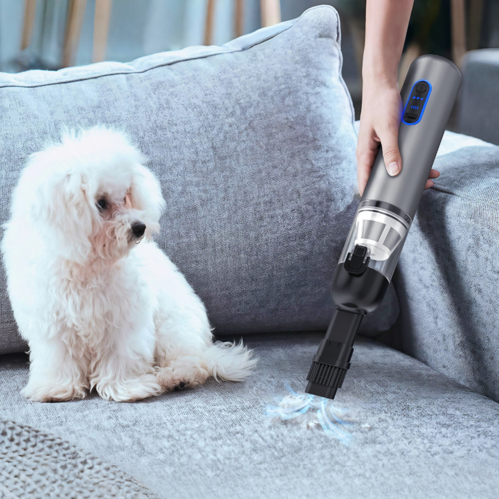 Kinzir VC22  Handheld Car Vacuum Cleaner, 20000Pa Vacuum Cleaner and Air Duster, 120W High Power Hand Held Vacuum and Multi-Nozzles for Car, Home, Office, Pet - Cordless Vacuum Cleaners - 11