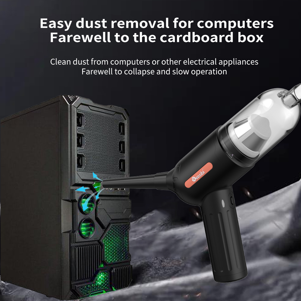 Kinzir VC49 Car Vacuum Portable Cordless, 15000Pa 2 in 1 Vacuum Cleaner&Air Duster, 100W Brushless Motor Handheld Vacuum Cordless with 6000mAh Battery, Multi-Nozzles for Car, Home, Office, Pet - Cordless Vacuum Cleaners - 13