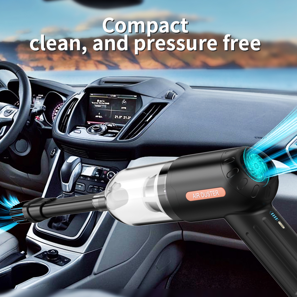 Kinzir VC49 Car Vacuum Portable Cordless, 15000Pa 2 in 1 Vacuum Cleaner&Air Duster, 100W Brushless Motor Handheld Vacuum Cordless with 6000mAh Battery, Multi-Nozzles for Car, Home, Office, Pet - Cordless Vacuum Cleaners - 11