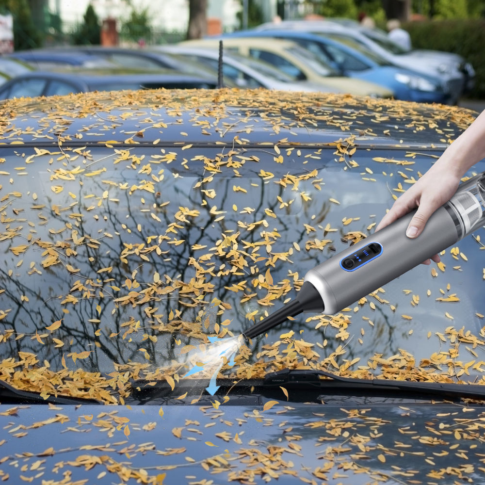 Kinzir VC22  Handheld Car Vacuum Cleaner, 20000Pa Vacuum Cleaner and Air Duster, 120W High Power Hand Held Vacuum and Multi-Nozzles for Car, Home, Office, Pet - Cordless Vacuum Cleaners - 7