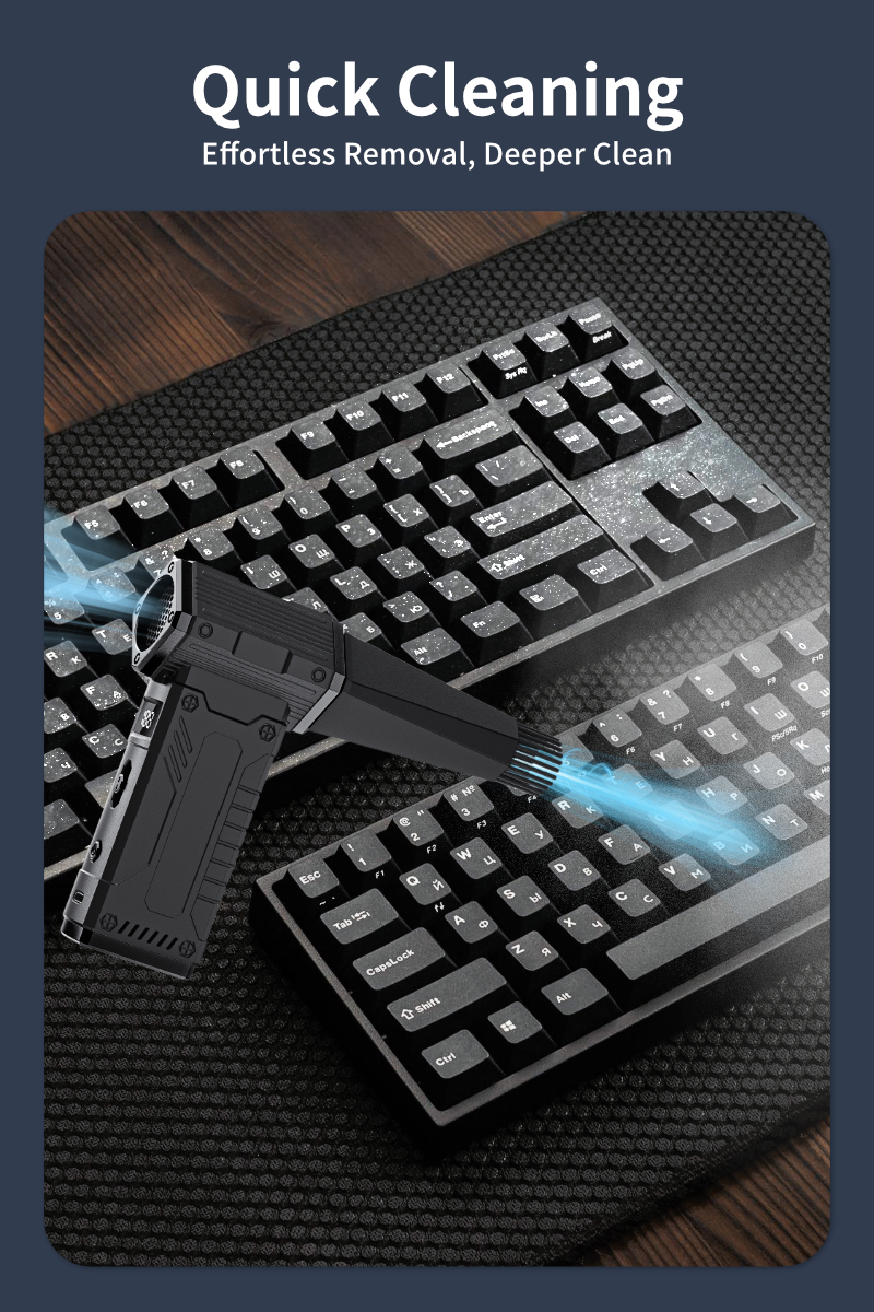 Kinzir 150W Turbo Blower/Vacuum with Type-C Fast Charging | 4000mAh Dual Batteries 150mins Runtime | 7.5Kpa Suction 8-Speed BLDC Motor - Electric Air blowers - 4