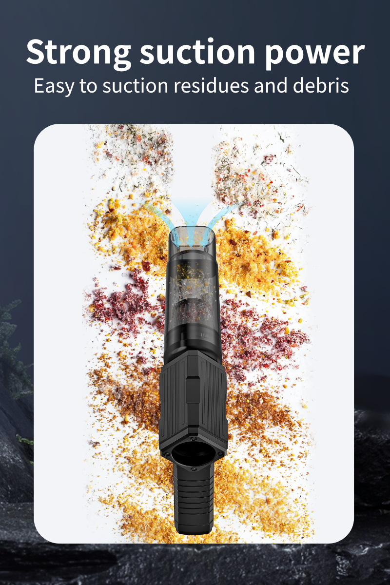 Kinzir 150W Turbo Blower/Vacuum with Type-C Fast Charging | 4000mAh Dual Batteries 150mins Runtime | 7.5Kpa Suction 8-Speed BLDC Motor - Electric Air blowers - 5