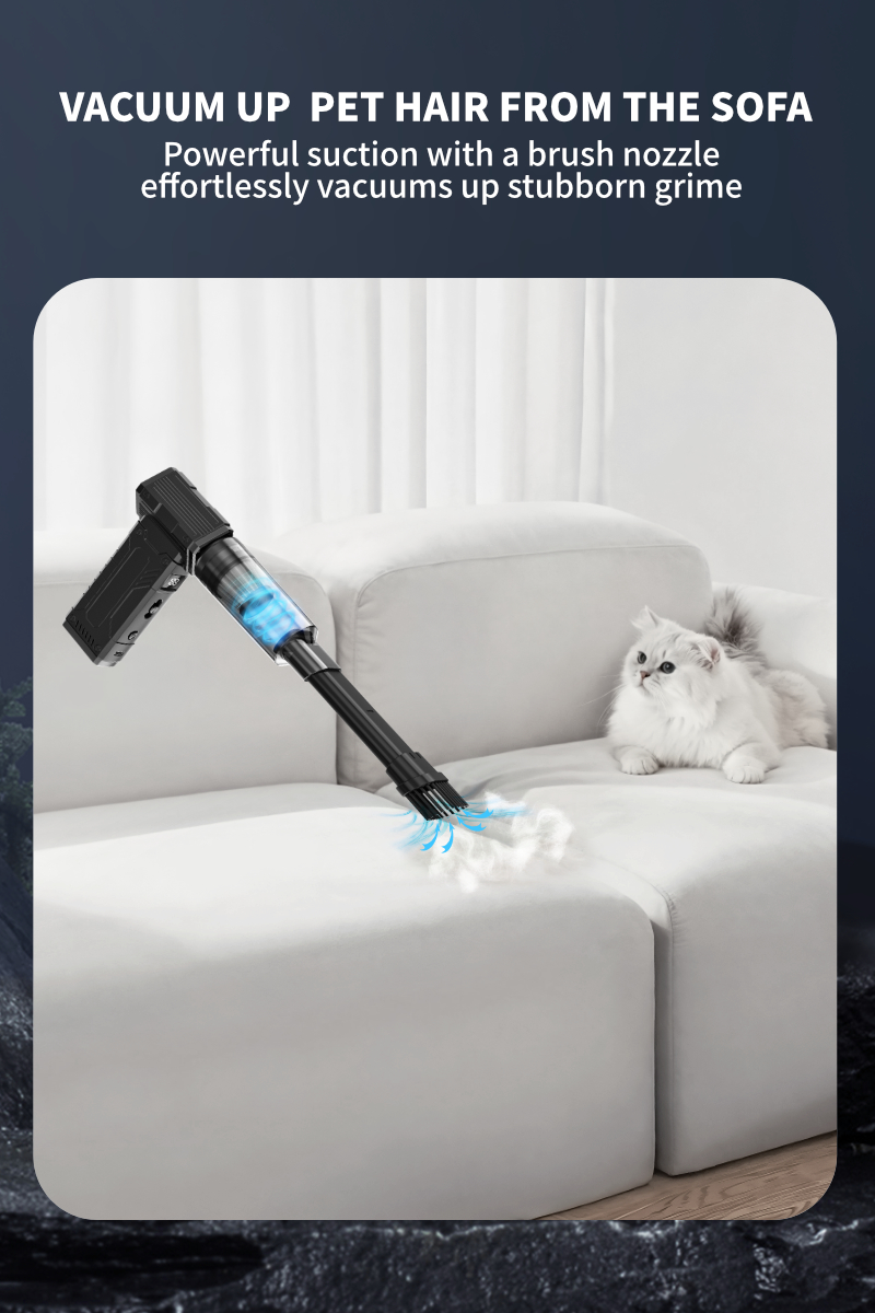 Kinzir 150W Turbo Blower/Vacuum with Type-C Fast Charging | 4000mAh Dual Batteries 150mins Runtime | 7.5Kpa Suction 8-Speed BLDC Motor - Electric Air blowers - 6