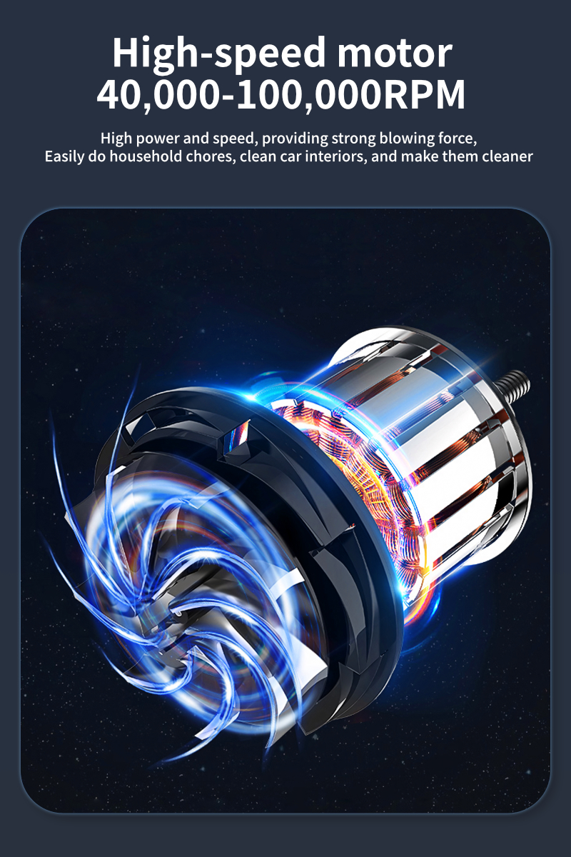 Kinzir 150W Turbo Blower/Vacuum with Type-C Fast Charging | 4000mAh Dual Batteries 150mins Runtime | 7.5Kpa Suction 8-Speed BLDC Motor - Electric Air blowers - 7