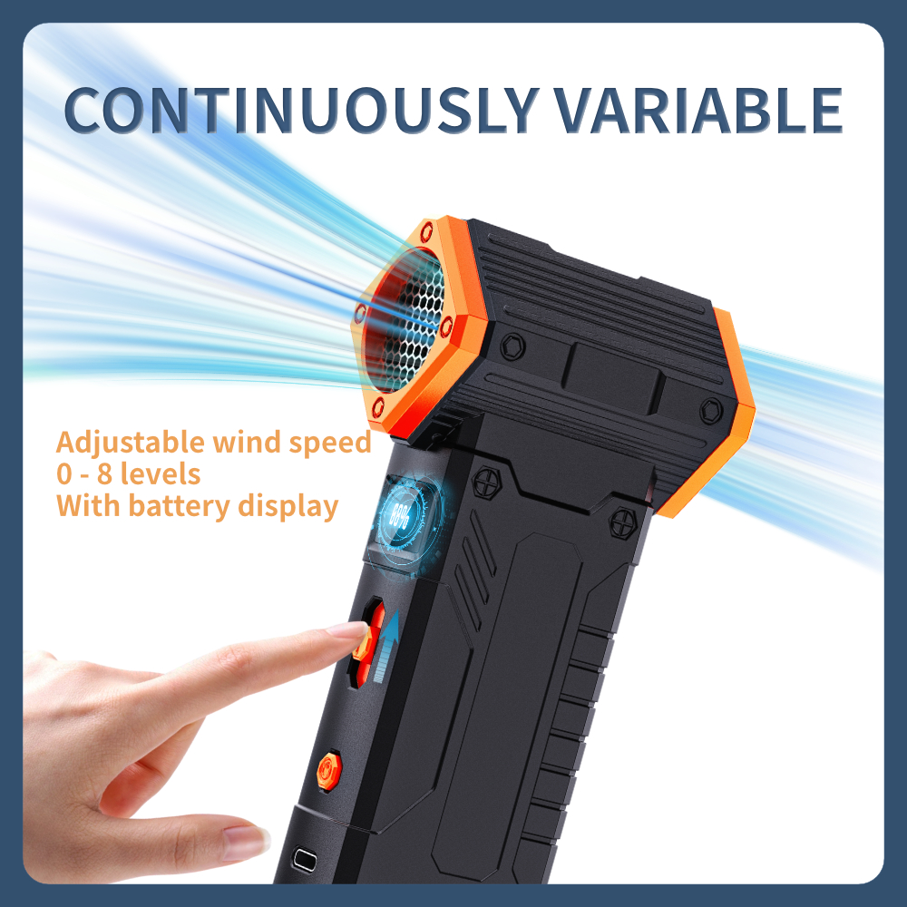 Kinzir AD50 Compressed Air Duster -Mini Blower Turbo Fan,130000RPM Cordless Electric air Duster for Keyboard PC Cleaning,No Canned,Jet Dry Blower Air Blower for Home and Car - Electric Air blowers - 1