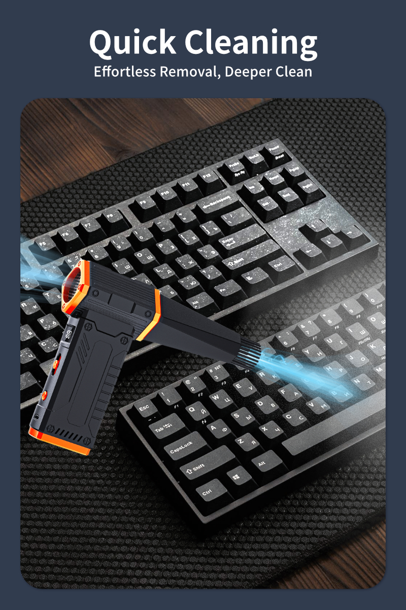 Kinzir AD50 Compressed Air Duster -Mini Blower Turbo Fan,130000RPM Cordless Electric air Duster for Keyboard PC Cleaning,No Canned,Jet Dry Blower Air Blower for Home and Car - Electric Air blowers - 9