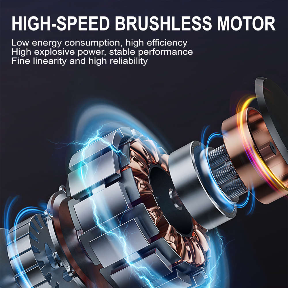 Kinzir VC57 2-in-1 Cordless Air Duster & Vacuum, 130,000 RPM Turbo Fan, 4-Speed Adjustable, Fast Charging, for Computer, Keyboard, Car, and Home Cleaning - Cordless Vacuum Cleaners - 4