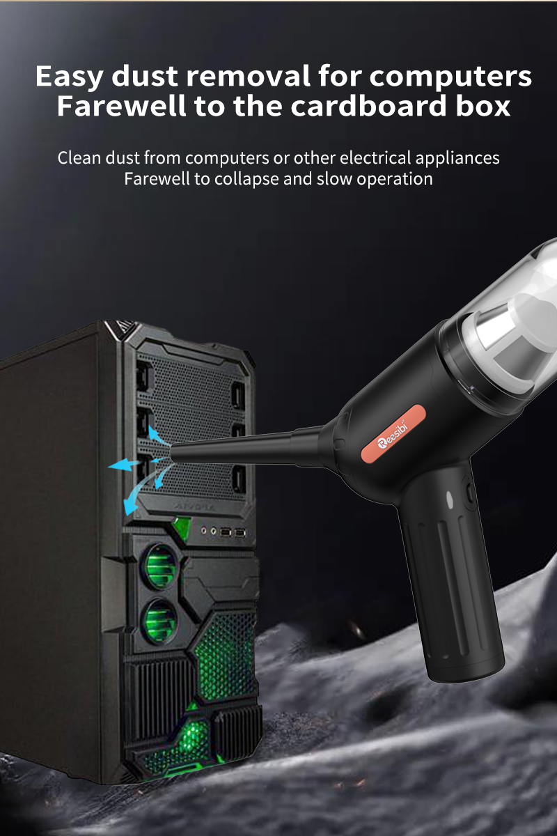 Kinzir VC49 Car Vacuum Portable Cordless, 15000Pa 2 in 1 Vacuum Cleaner&Air Duster, 100W Brushless Motor Handheld Vacuum Cordless with 6000mAh Battery, Multi-Nozzles for Car, Home, Office, Pet - Cordless Vacuum Cleaners - 6