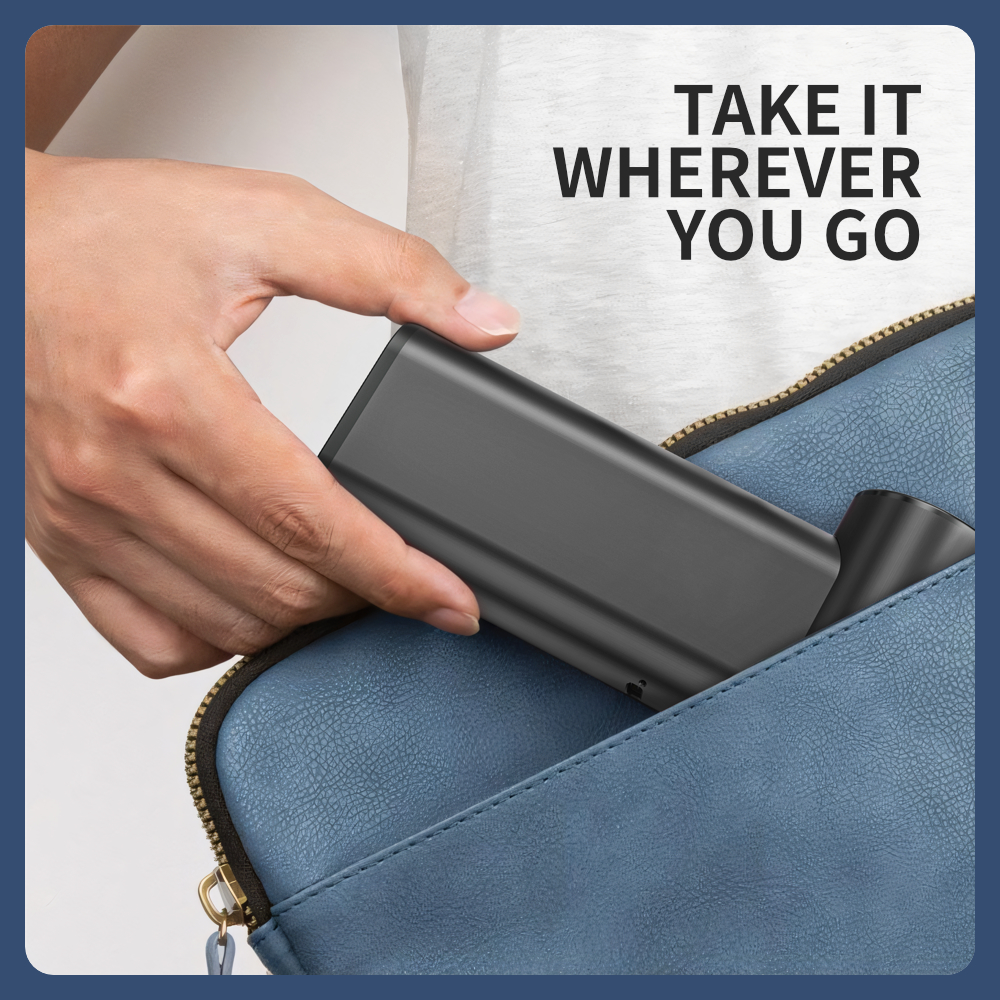 Kinzir VC57 2-in-1 Cordless Air Duster & Vacuum, 130,000 RPM Turbo Fan, 4-Speed Adjustable, Fast Charging, for Computer, Keyboard, Car, and Home Cleaning - Cordless Vacuum Cleaners - 7