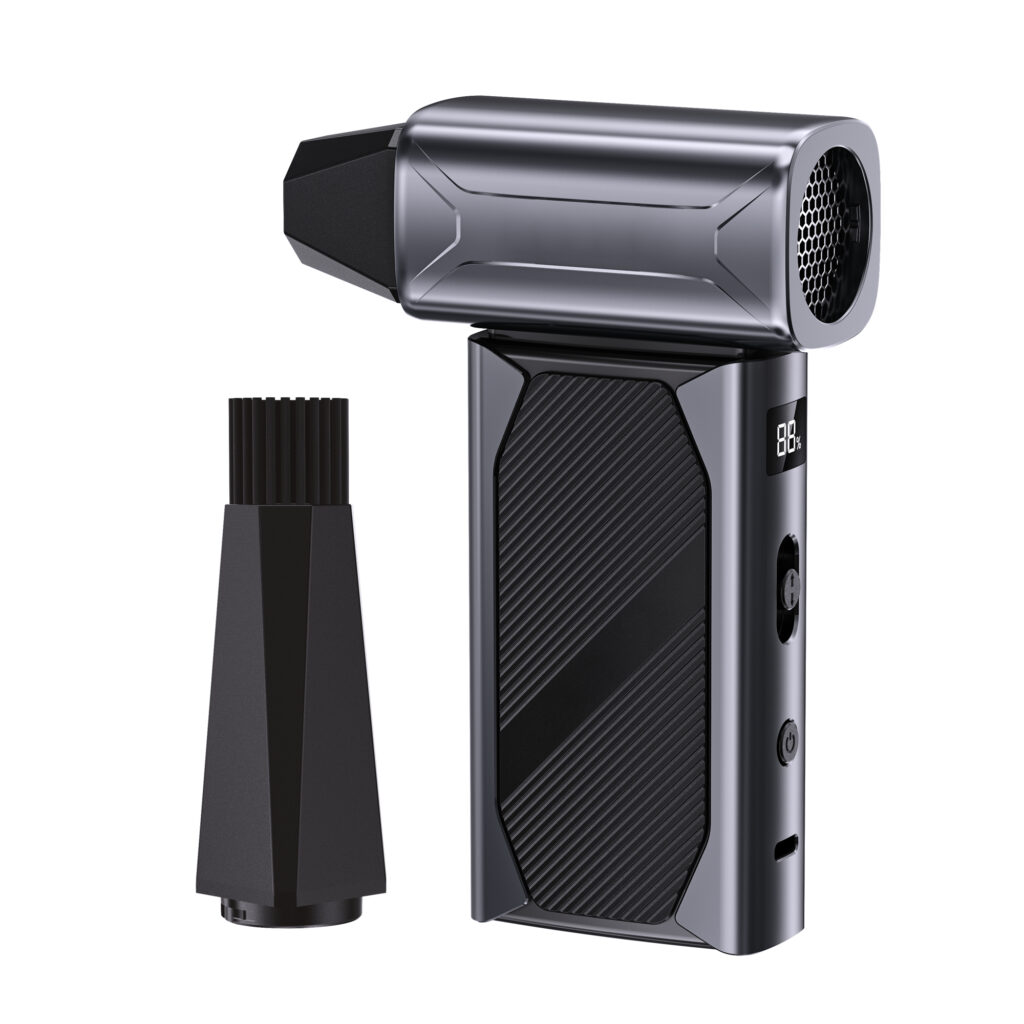 Kinzir AD53 Rechargeable Cordless Electric Air Duster | 8-Gear Turbo Fan | Canned Air Alternative for Keyboard, PC, Car, Home & Outdoor Cleaning