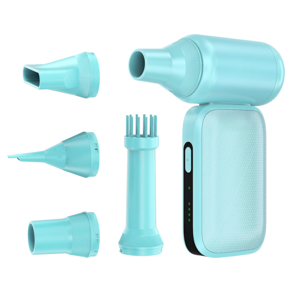 Kinzir AD64 Air Duster 5-Nozzle Mini Powerful Fan Dust Blower – Handheld Design for Home, Office, PC and Car Dust Removal